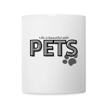 Pets: live is beautiful with Pets - Mug - white - Front