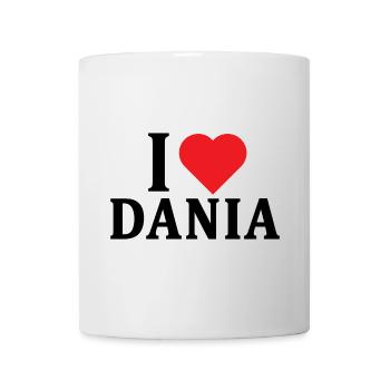 T-shirt I love Dania t-shirt gift idea - Mug - white - Front