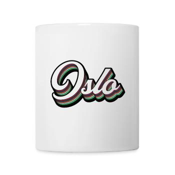 Oslo City - Modernes Typografie Motiv - Tasse - Weiß - Vorne