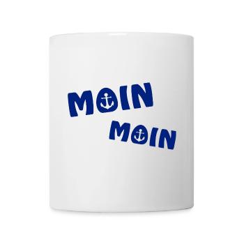 Moin Moin mit Anker - Tasse - Weiß - Vorne