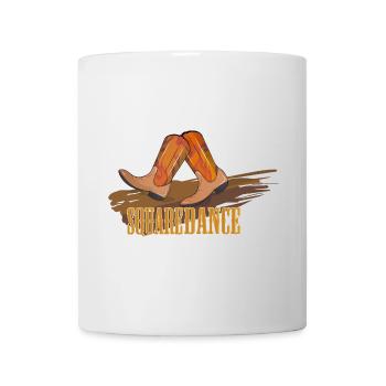 Square Dance - Cowboystiefel auf dem Parkett - Tasse - Weiß - Vorne