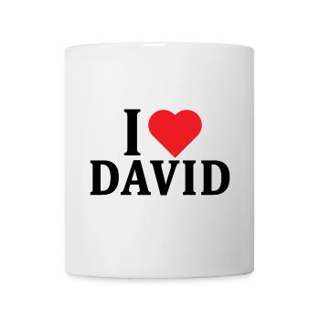 T-shirt I love David t-shirt gift idea - Mug - white - Front