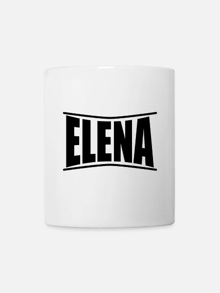 Elena T-Shirt Geschenkidee - Tasse - Weiß