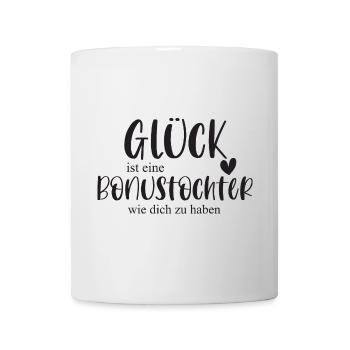 Tochter Bonustochter Kind Familie Geschenk Glück - Tasse - Weiß - Vorne