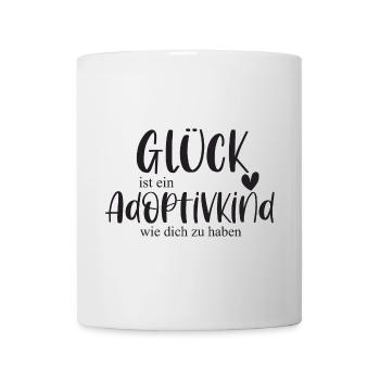 Adoptiert Adoptivkind Adoption Familie Geschenk - Tasse - Weiß - Vorne