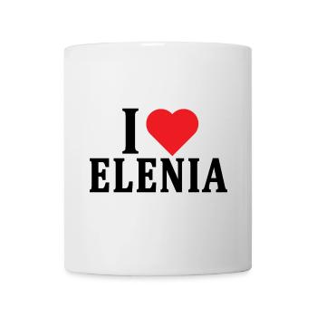 T-shirt J’adore Elenia t-shirt idée cadeau - Mug blanc - blanc - Devant