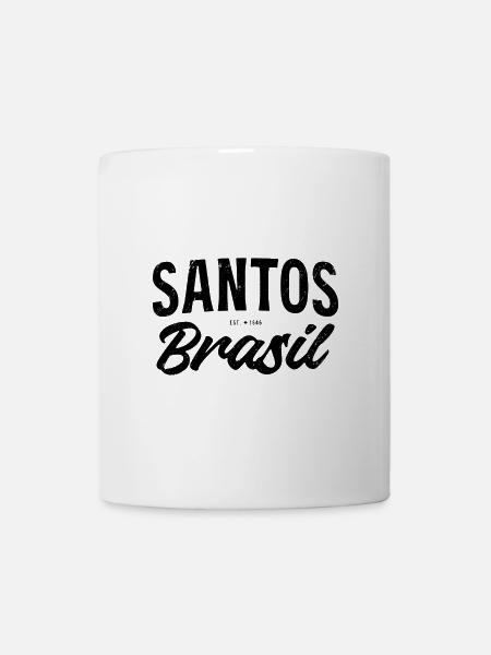 Santos Brasil Vintage Schriftzug - Tasse - Weiß
