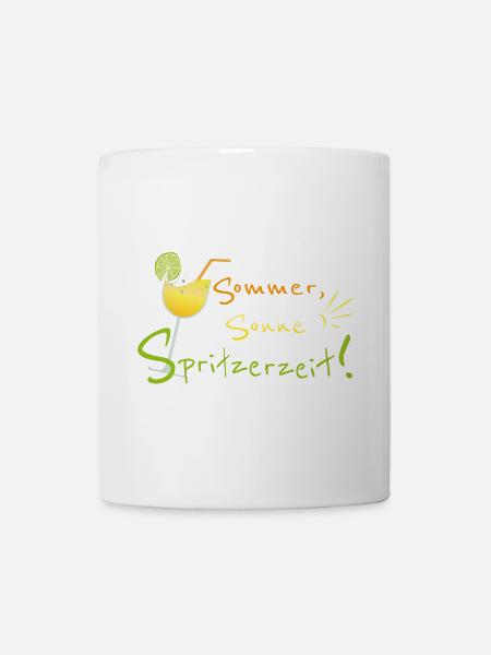 Sommer, Sonne, Spritzerzeit! Weinglas - Tasse - Weiß