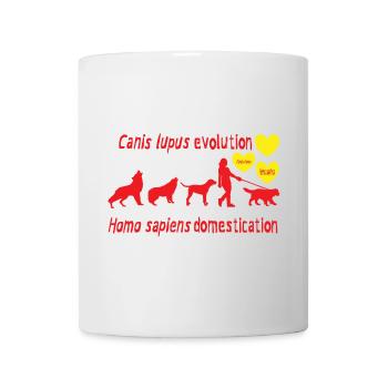Canis lupus evolution Homo sapiens domestication - Mug - white - Front