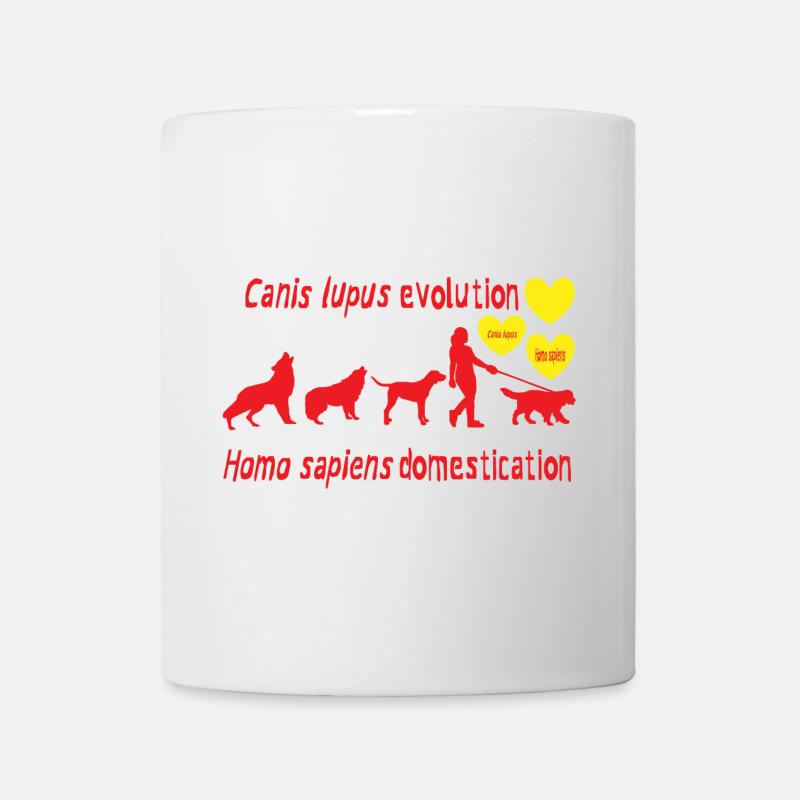 Canis lupus evolution Homo sapiens domestication - Mug - white