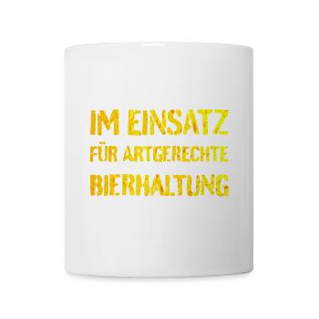 Im Einsatz für artgerechte Bierhaltung - Tasse - Weiß - Vorne
