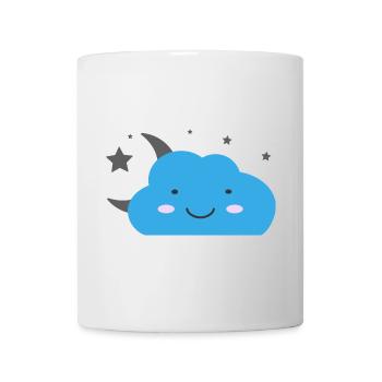 Kawaii cloud and starry sky - Mug - white - Front