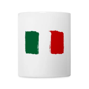 Italien Flagge used look - Tasse - Weiß - Vorne