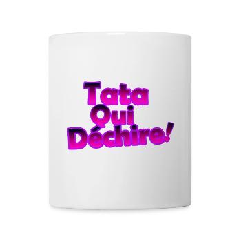 Tata Qui Déchire! Néon Rose 3D - Mug blanc - blanc - Devant