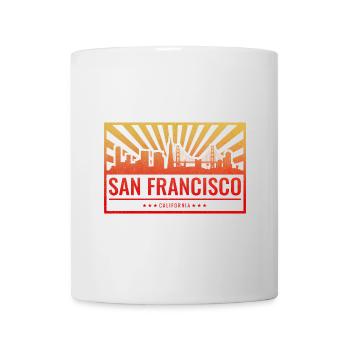 San Francisco Skyline Gradient - Tasse - Weiß - Vorne