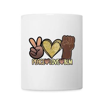 Peace Love BLM Black Lives Matter African Pride - Mug blanc - blanc - Devant