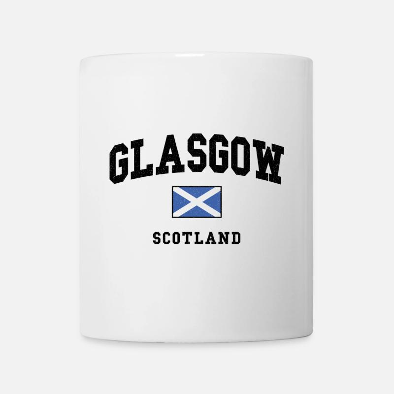 Drapeau écossais : Conception de la croix de sel - Mug blanc - blanc
