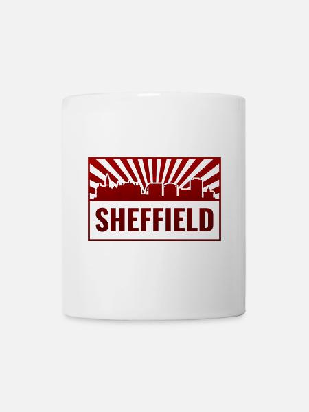 Sheffield Skyline Red Neon - Mug - white