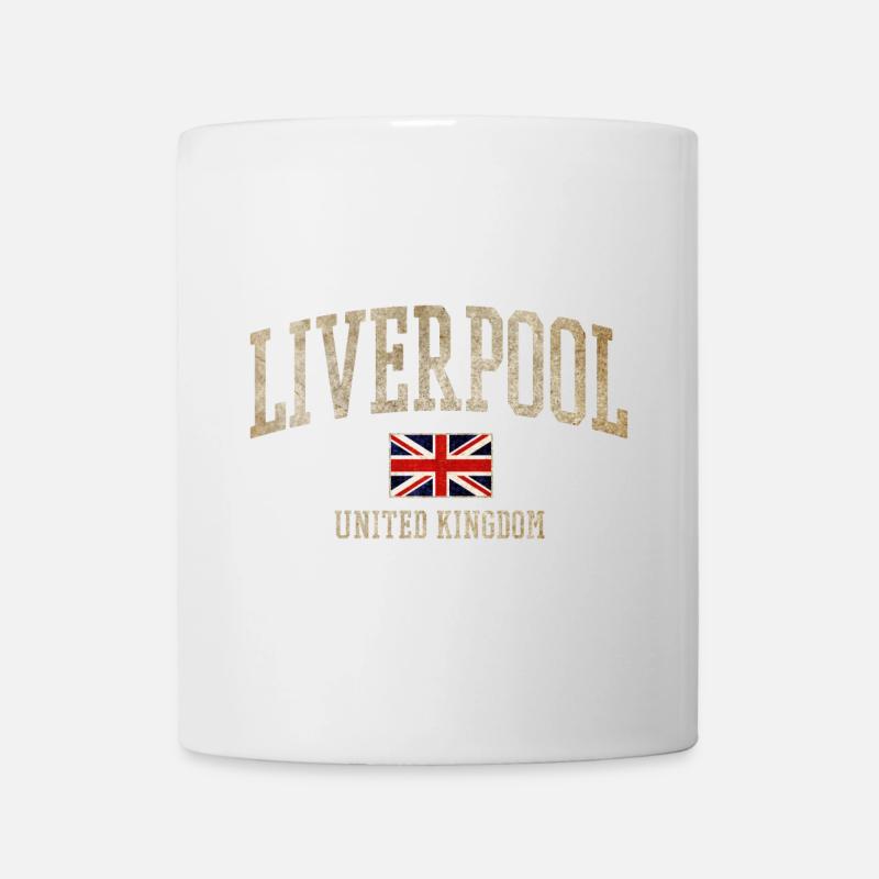Liverpool UK Vintage Emblem Tee - Tasse - Weiß