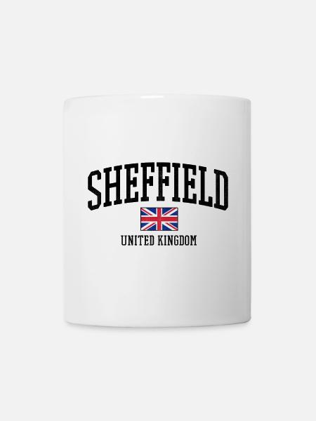 Sheffield UK Distressed Flag - Mug - white