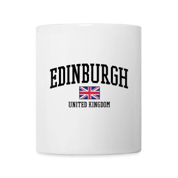 Edinburgh Flaggen-Shirt – Schottland Stadtmotiv - Tasse - Weiß - Vorne