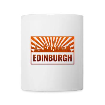 Edinburgh Skyline Sunburst - Mug - white - Front