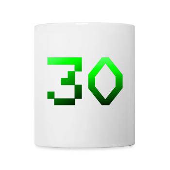 schenken, 30 Pixelig - Tasse - Weiß - Vorne