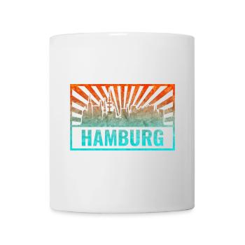 Hamburg Skyline Gradient - Mug - white - Front