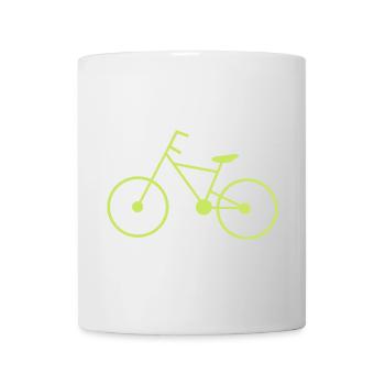 Bicycle green cyclist cycling - Mug - white - Front