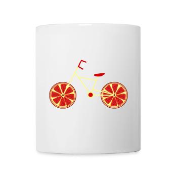 Fahrrad rot Granatapfel Radfahrer Fahrrad fahren - Tasse - Weiß - Vorne