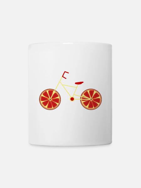 Vélo Grenade Rouge Cycliste Cyclisme - Mug blanc - blanc