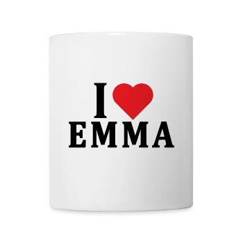 t-shirt I love Emma t-shirt gift idea - Mug - white - Front