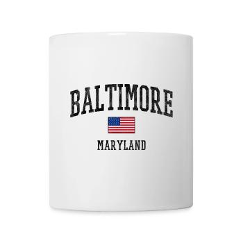 Conception du drapeau Baltimore, Maryland USA - Mug blanc - blanc - Devant