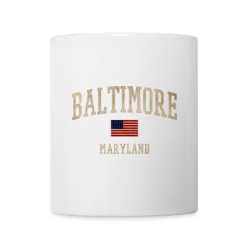 Baltimore Vintage Flag Style - Tasse - Weiß - Vorne