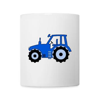 Traktor blau - Tasse - Weiß - Vorne