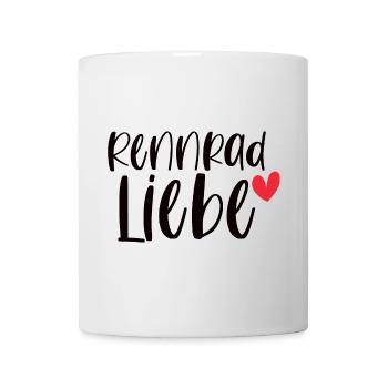 Rennrad Liebe! Fahrrad Sport Radsport Geschenk - Tasse - Weiß - Vorne