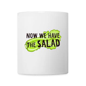 Now we have the salad. Denglisch, Salat, Veggie - Tasse - Weiß - Vorne