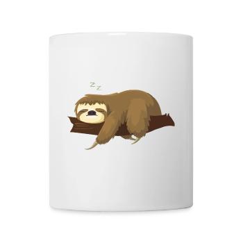 Offizielles Schlafshirt mit einem Faultier auf Ast - Tasse - Weiß - Vorne