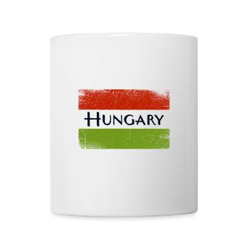 HUNGARY Schriftzug dreckig - Tasse - Weiß - Vorne