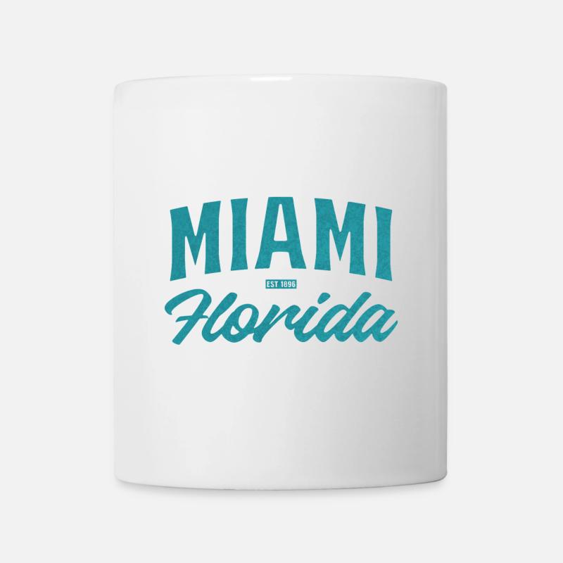 Erreur rétro de frappe à Miami, Floride - Mug blanc - blanc