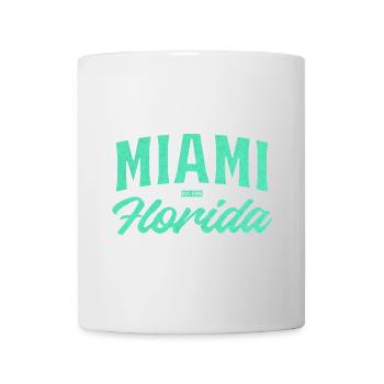 Miami Florida Teal Font - Mug - white - Front