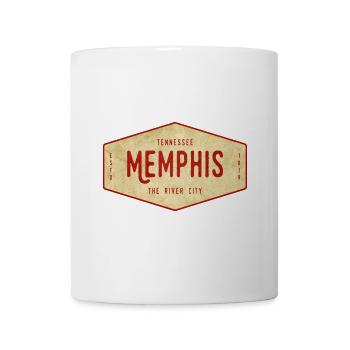 Memphis Vintage Travel Badge - Tasse - Weiß - Vorne