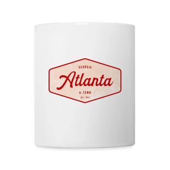 Atlanta Script Vintage Emblem Tee - Tasse - Weiß - Vorne