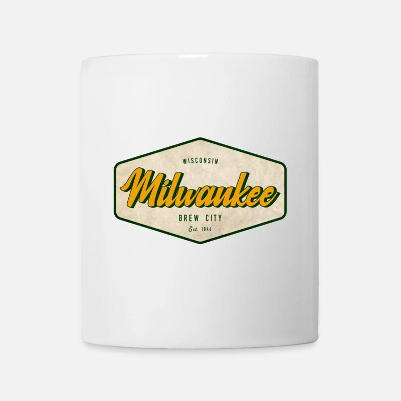Milwaukee Retro Bierzeichen - Tasse - Weiß