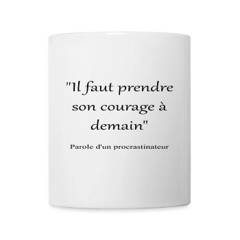 Procrastinateur - Mug blanc - blanc - Devant