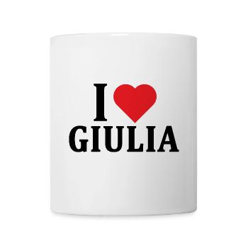 t-shirt I love Giulia t-shirt gift idea - Mug - white - Front