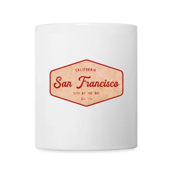 Insigne vintage de San Francisco - Mug blanc - blanc - Devant