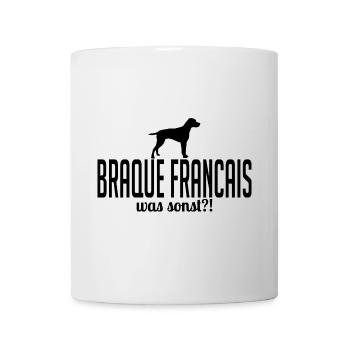 BRAQUE FRANCAIS quoi d’autre chien disant Wilsigns - Mug blanc - blanc - Devant