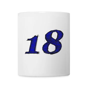 beliebte Geburtstagsgeschenke 18, GB, volljährig - Tasse - Weiß - Vorne