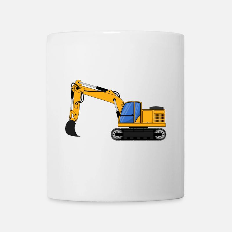 Bagger Baggerfahrzeug - Tasse - Weiß